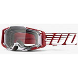 Окуляри 100% Goggle ARMEGA Goggle Oversized Deep Red — Clear Lens, фото 3
