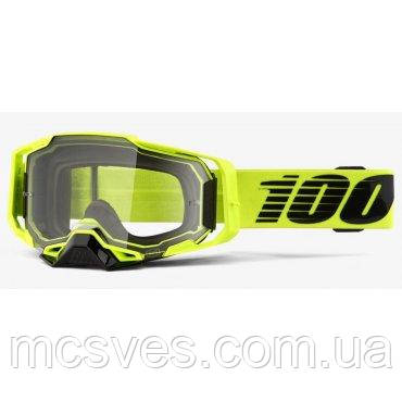 Окуляри 100% Goggle ARMEGA Goggle Nuclear Citrus — Clear Lens