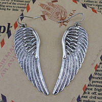 Вінтажні сережки у формі крил, тибетський срібний сплав