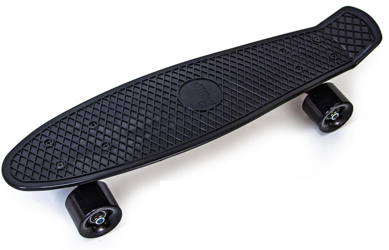 Пенні Борд Black Penny Board. Чорний, на МАТОВИХ колесах