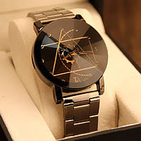 Модний чоловічий кварцовий годинник без цифр, Чоловічий наручний годинник незвичайний стильний