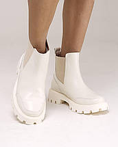 Черевики Челсі Kento 2040 40 молочні шкіра 36, фото 3