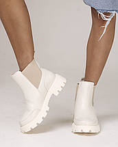 Черевики Челсі Kento 2040 40 молочні шкіра 36, фото 4