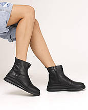 Черевики на прихованій танкетці Phany 115403 40 чорні шкіра 36, фото 3