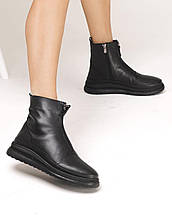 Черевики на прихованій танкетці Phany 115403 40 чорні шкіра 36, фото 4