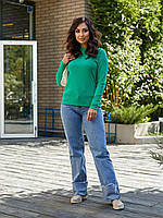 Жіночий светр великого розміру No7 (зелений) 2508232