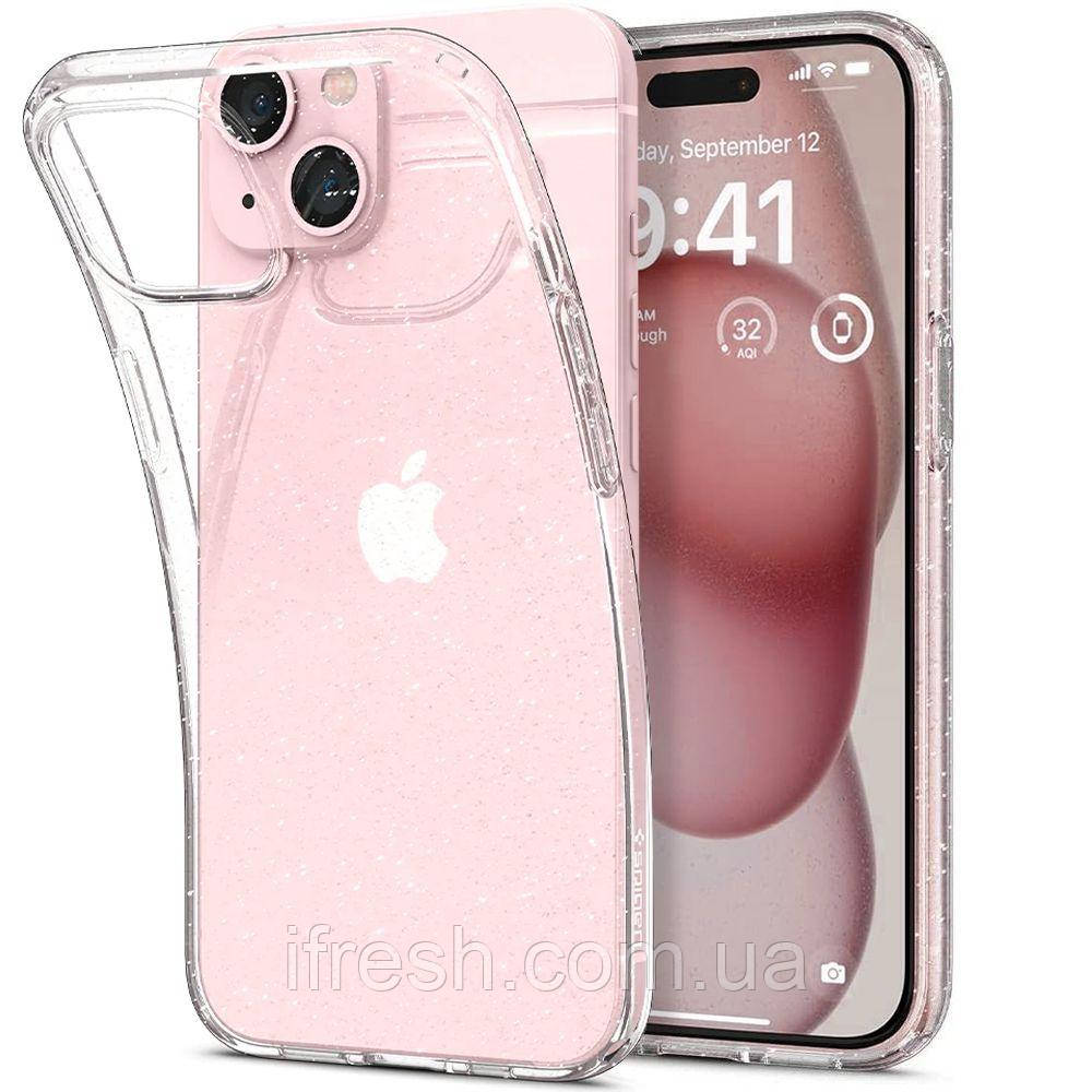 Чохол Spigen для iPhone 15 - Liquid Crystal Glitter, Crystal Quartz (ACS06788)