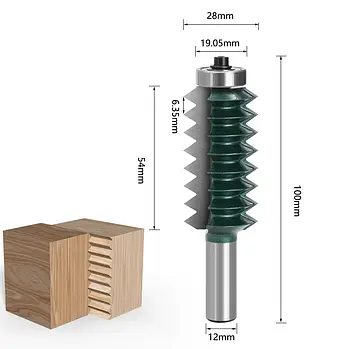 Фреза ВС-54 для дерева крайкова фігурна для зрощування — мікрошип (хвостовик 12 мм)