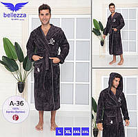 Чоловічий довгий бамбуковий халат із капюшоном L, XL, 2XL, 3XL