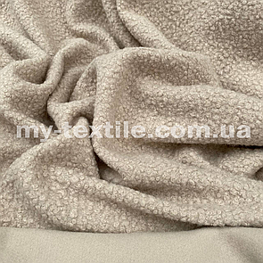 Тканина пальтова Букле Баранчик 150 см щільність 300 г/м2 однотон Бежевий світлий Таш