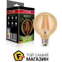 Светодиодная лампа Eurolamp Лампа светодиодная 12 Вт G95 желтая E27 4000 К LED-G95-12274(Amber)