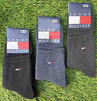 Махровые мужские носки "Tommy Hilfiger", 40-45 р-р. Носки средней длинны, зимние мужские носки, Турция