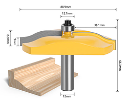 Фреза ВВ-46 для дерева фібрирейна горизонтальна філякова — хвостовик 12 мм (для філенки дверних рамок)