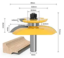 Фреза ВВ-61 для дерева філенева двостороння — хвостовик 12 мм (для філенки дверних рамок)