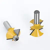 Комплект фрез СА-13 для дерева для зрощування пари 2 штуки (тато мама) — хвостовик 12 мм