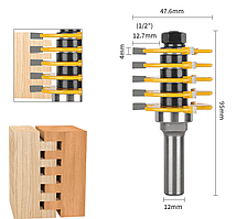 Фреза СВ-32 для дерева збірна для зрощування — мікрошип (хвостовик 12 мм)