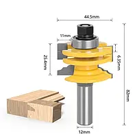 Фреза СВ-82 для дерева комбінована фігурна рамкова — хвостовик 12 мм (для обв'язування рамок)