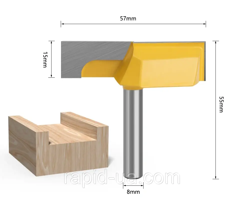 Фреза АВ-07 по дереву для выравнивания поверхности для слэбов широкая ...
