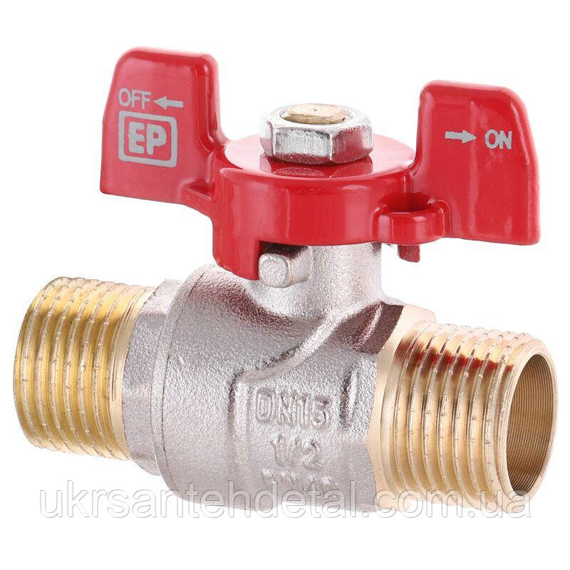Кран 1/2" НН PN40 Ду 15 Europroduct (Чехія) Метелик