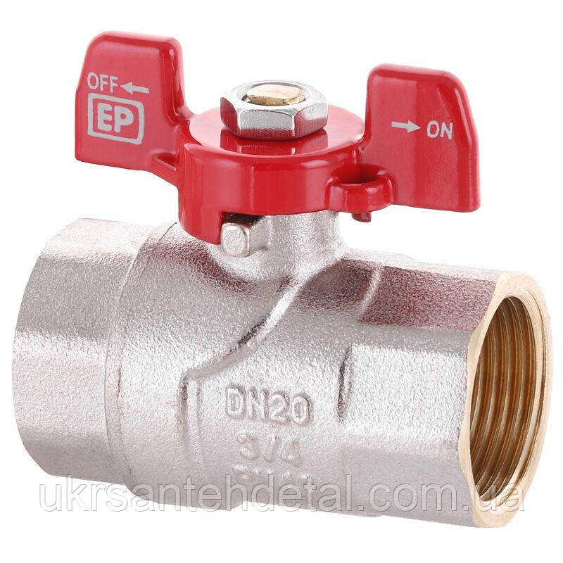 Кран 3/4" ВВ PN40 Ду 20 Europroduct (Чехія) Метелик, фото 1