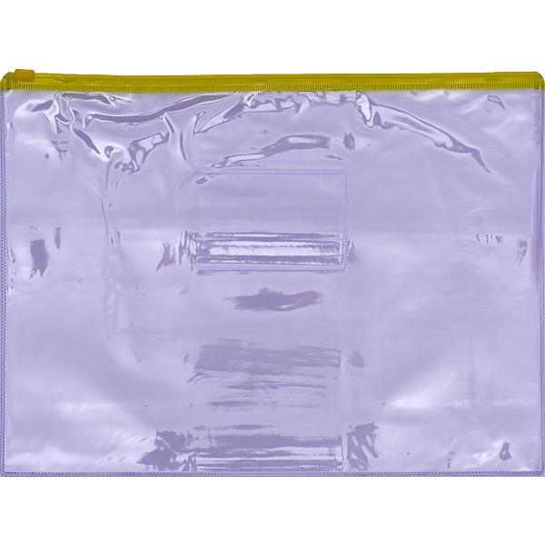 Папка на блискавці А4, zip loск пластикова прозора з кишенею для візиток