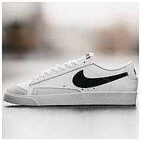 Мужские / женские кроссовки Nike Blazer 77 Low Vintage White, унисекс белые кожаные кроссовки найк блейзер 77