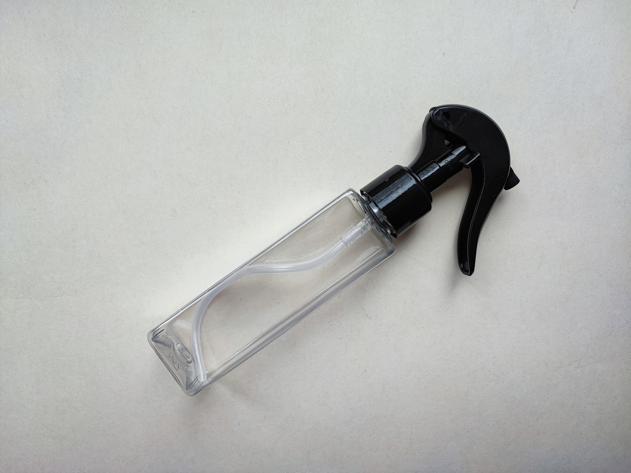 100 мл/24мм КУБ флакон прозорий ПЕТ з чорним мінітригером, антисептика 24/410, пляшка, флакон, ємність пластикова