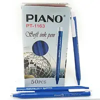 Ручка масляна автомат "Piano" синя, трехгр.корп.,PT-1163