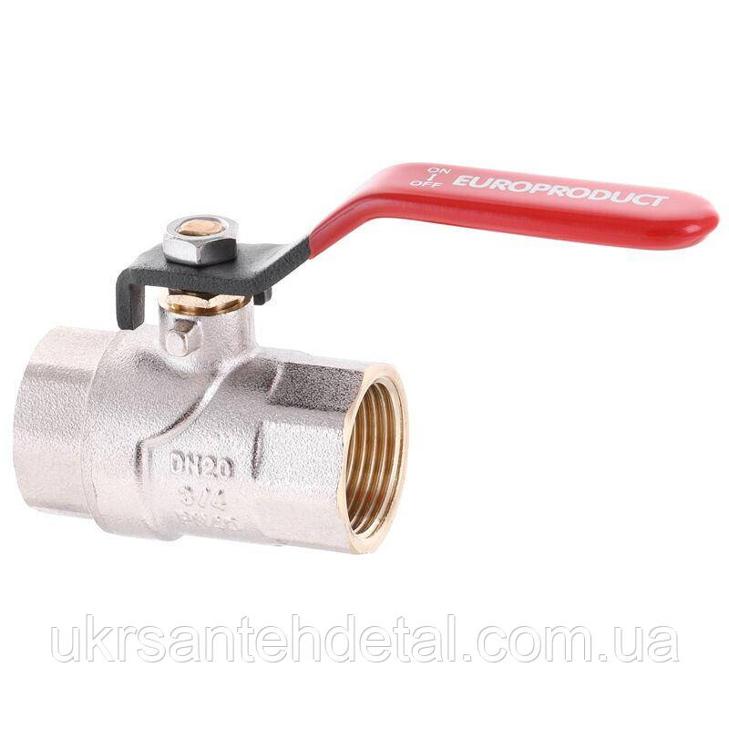 Кран 3/4" ВВ PN40 Ду 20 Europroduct (Чехія) Ручка