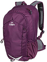 Спортивный походный рюкзак с увеличением объема и дождевиком Crivit 14+3L фиолетовый Advert Спортивний