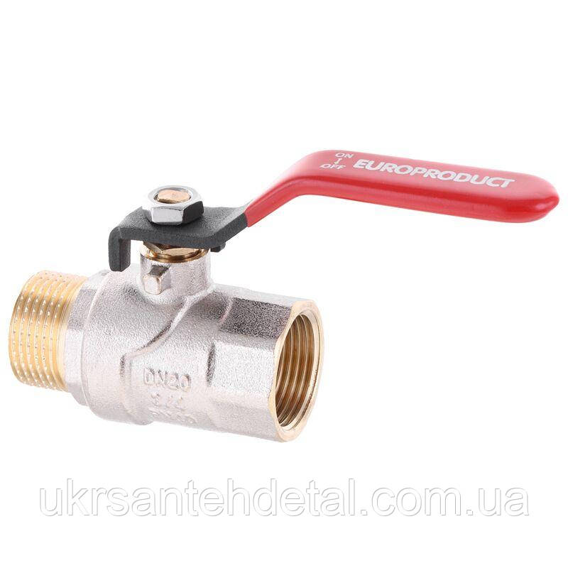Кран 3/4" ВН PN40 Ду 20 Europroduct (Чехія) Ручка
