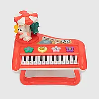 Музыкальная игрушка детское пианино орган карусель звуки животных свет 2 цвета 8852B