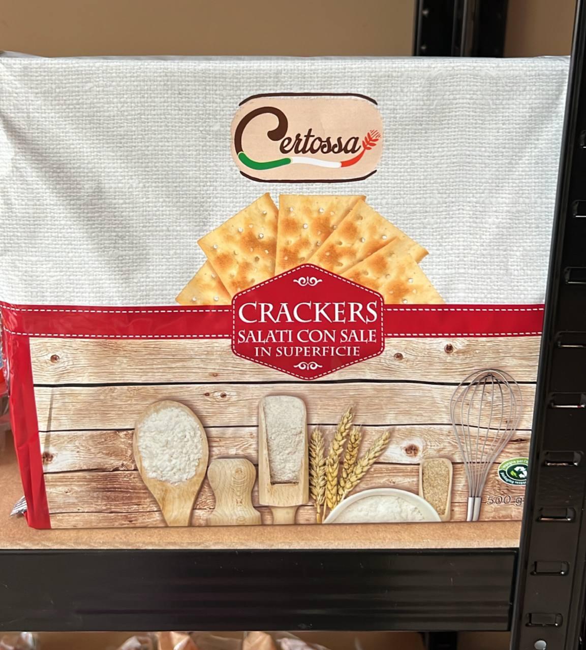 Купить Крекеры Certossa "Crackers Salati con Sale in Superficie" 250 гр ...