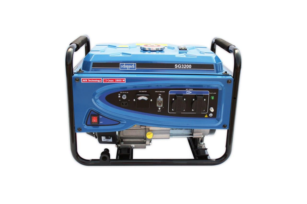 Генератор бензиновий Scheppach SG3200, 2.5/2.8 кВт із ручним запуском, фото 1