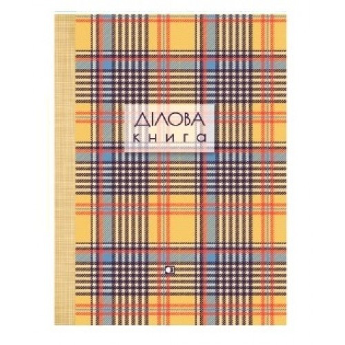 Ділова книга А5 160 арк Шотландський плед-1 обкл.тверда клітинка Бежева ТМ АртПринт(1)