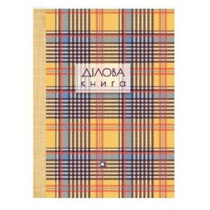 Ділова книга А5 160 арк Шотландський плед-1 обкл.тверда клітинка Бежева ТМ АртПринт(1), фото 1