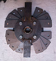 Ротор в сборе с бичами на крупорушку Эликор 1 исполнение 3. 16 молотков