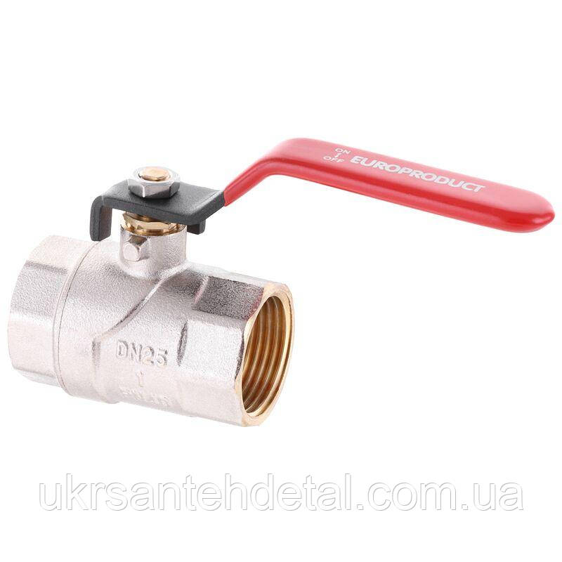 Кран 1" ВВ PN40 Ду 25 Europroduct (Чехія) Ручка