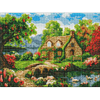 Алмазна мозаїка "Квітучий будиночок" ©Елена Гураль AMO7549 Ідейка 30х40 см Advert