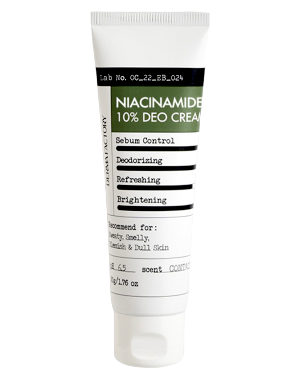 Derma Factory Niacinamide 10% Deo Cream - Крем-дезодорант для тіла із 10% ніацинамідом, 50 г, фото 1