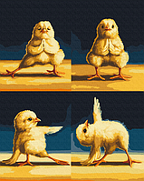 Картина по номерам Животные Набор для росписи Цыплята йоги ©Lucia Heffernan Живопись 40x50 Brushme BS53570