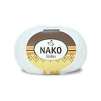 Пряжа носочная Nako Boho - 208 белый