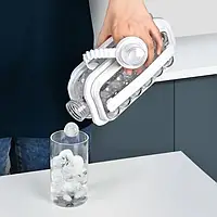 Силиконовая форма для льда ICE CUBE TRAY Складная бутылка ледница на 17 шариков