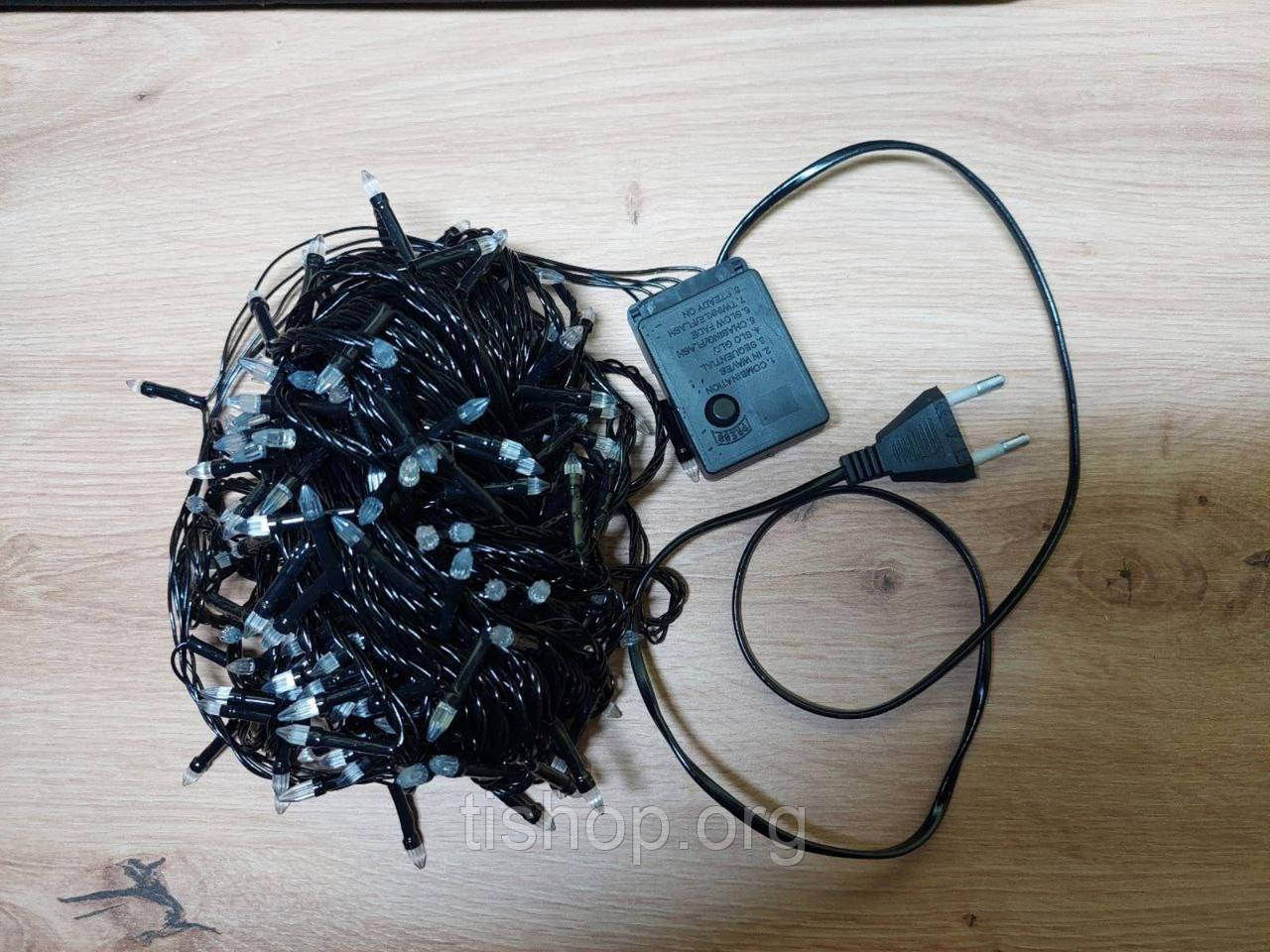 Новогодняя Гирлянда КОНУС 300 LED, синий (черный провод) - фото 4 - id-p1497210176