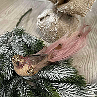 Декоративные птички 19 см на новогоднюю елку