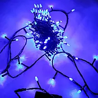 Новогодняя Гирлянда КОНУС 400 LED, синий (черный провод)
