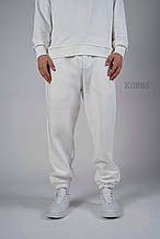 Чоловічі спортивні штани (білі) демісезонні якісні затишні комфортні sKor85