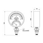 Термоманометр SANDIPLUS на 10 бар з нижнім підключенням 1/2" корпус Ø80 мм 120°C SD17210B, фото 2