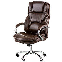 Крісло офісне комп'ютерне коричневе, зручне м'яке Special4You Rain brown натуральна якісна шкіра