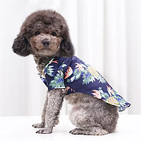 Рубашка для собак в Гавайском стиле синяя XXL